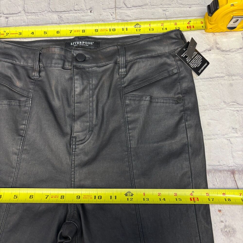 NWT Liverpool LA Women The High Rise Ankle Jeans Size 12/31 Black Denim D108 -8 - Picture 3 of 16